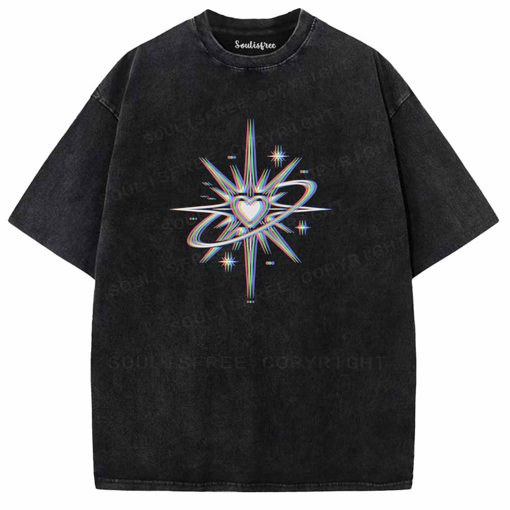 Soulisfree  Chromatic Cosmic Love Washed Tee