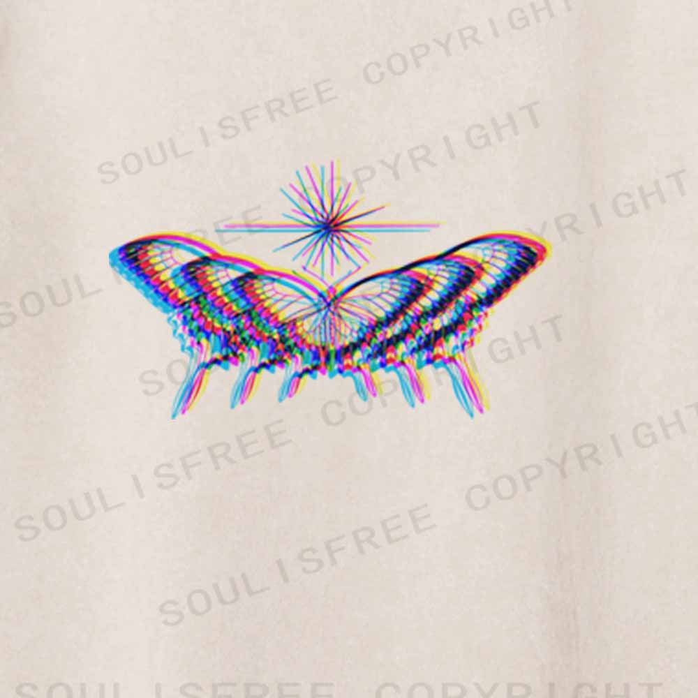 Soulisfree  Trippy Soul Wings Washed Tee