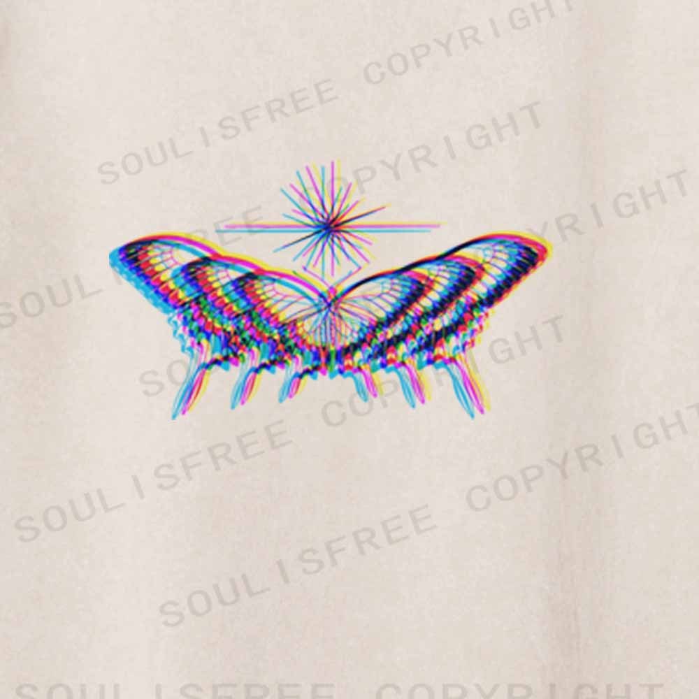 Soulisfree  Trippy Soul Wings Washed Tee