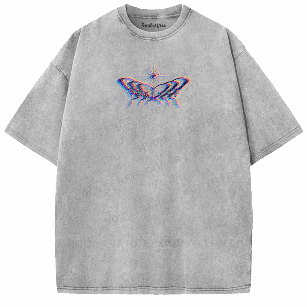 Soulisfree  Trippy Soul Wings Washed Tee
