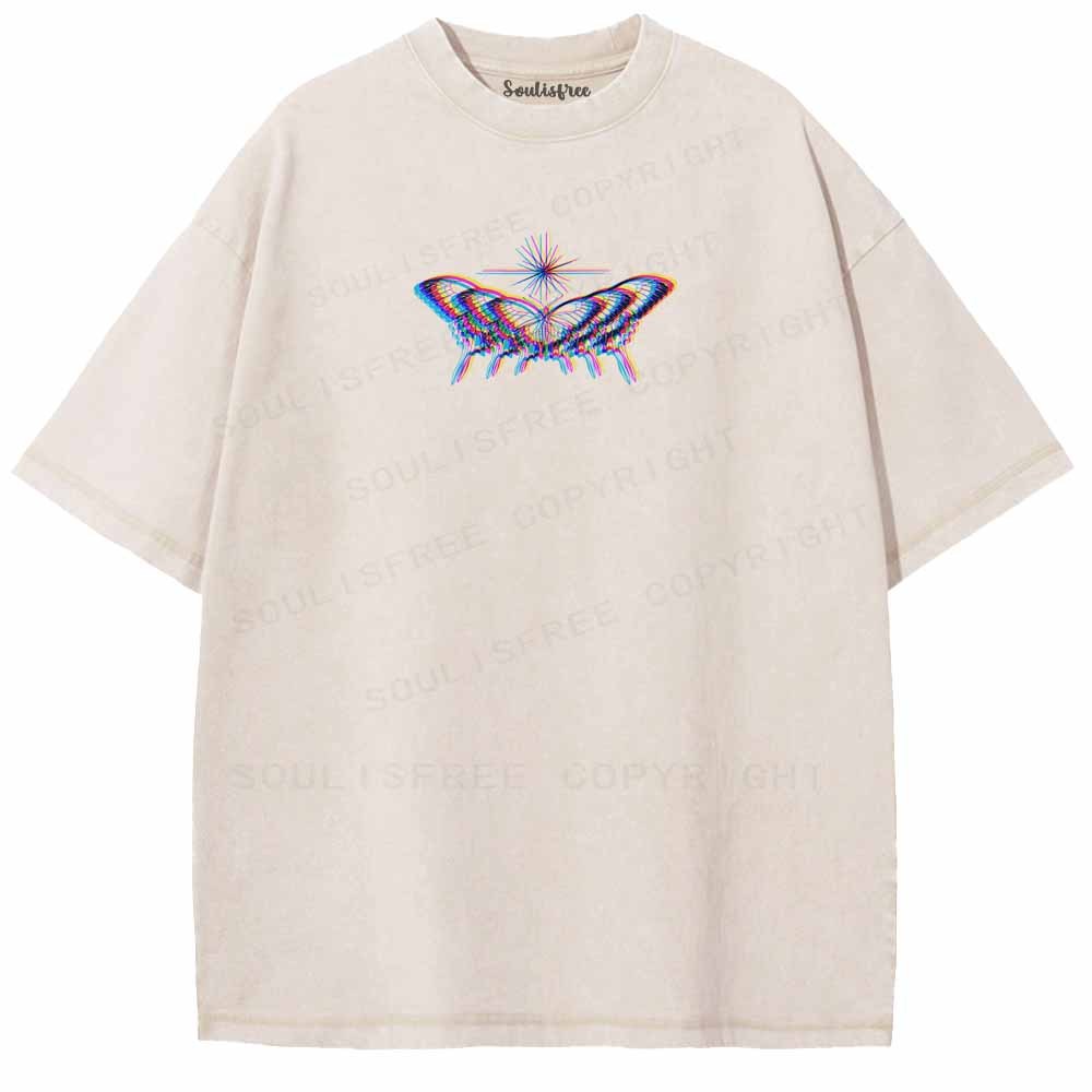 Soulisfree  Trippy Soul Wings Washed Tee
