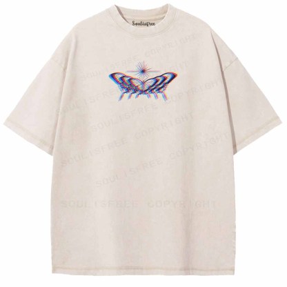 Soulisfree  Trippy Soul Wings Washed Tee