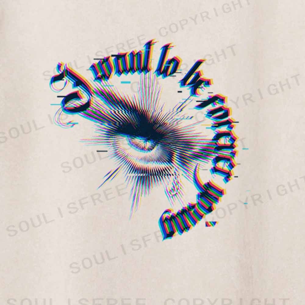 Soulisfree  Glitch All-Seeing Eye Washed Tee