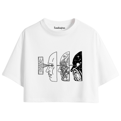 Reality Is Manipulated By Thought Crop Top