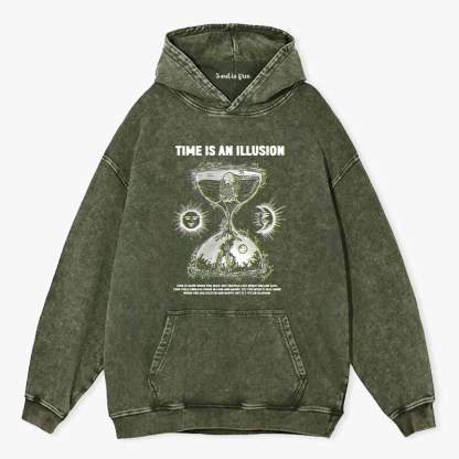 Soulisfree TIME IS AN ILLUSION Washed Hoodie
