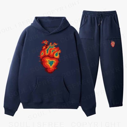 Soulisfree The Crystallization of the Soul Cotton Fleece Hoodie Set