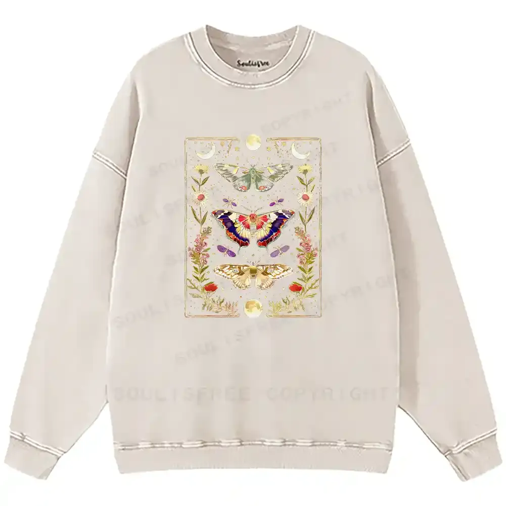 Nocturnal Wings Washed Sweatshirts