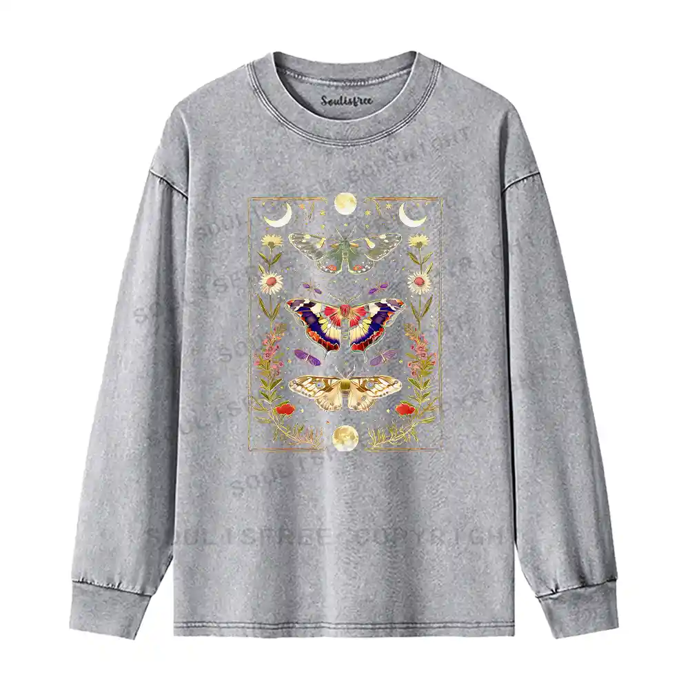 Nocturnal Wings Washed Long Sleeve Shirt
