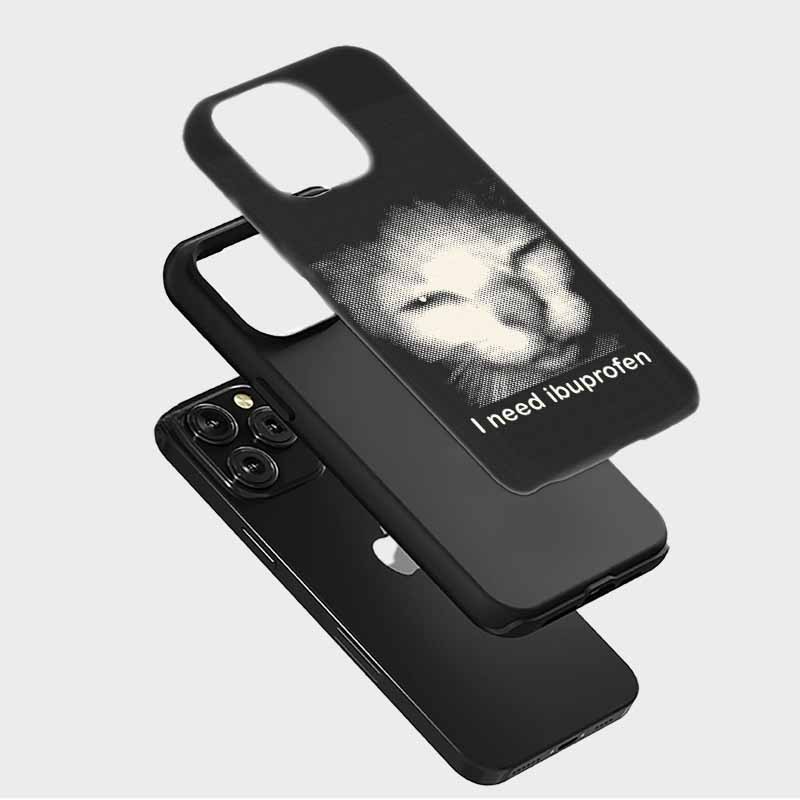 Soulisfree Tired Cat Humor Matte Phone Case