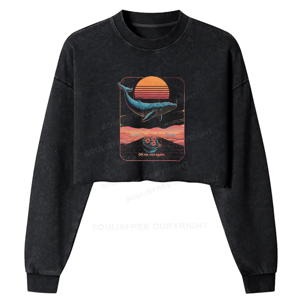 Galactic Lullaby Washed Cropped Sweatshirt