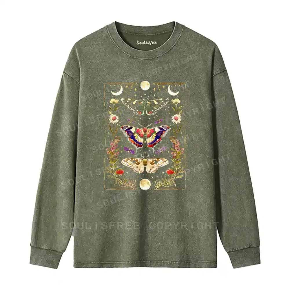 Nocturnal Wings Washed Long Sleeve Shirt