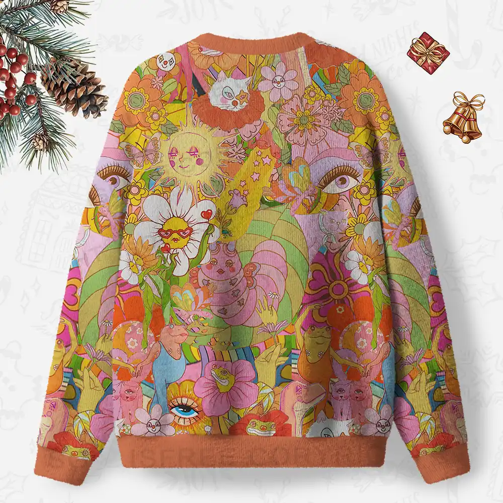 Garden of Joy Ugly Christmas Knit Sweatshirt