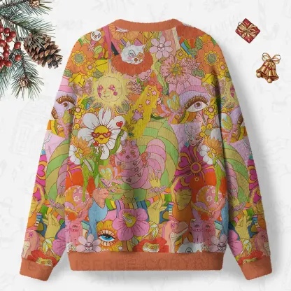 Garden of Joy Ugly Christmas Knit Sweatshirt