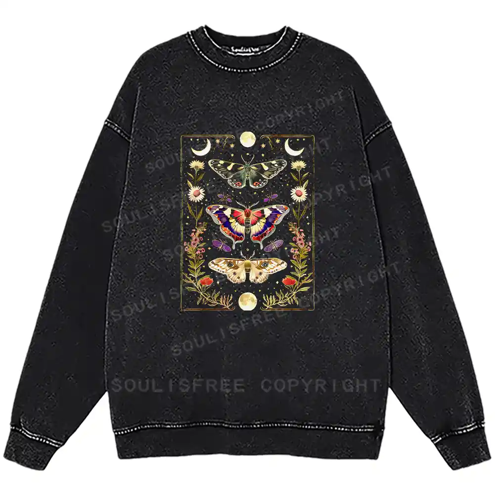 Nocturnal Wings Washed Sweatshirts