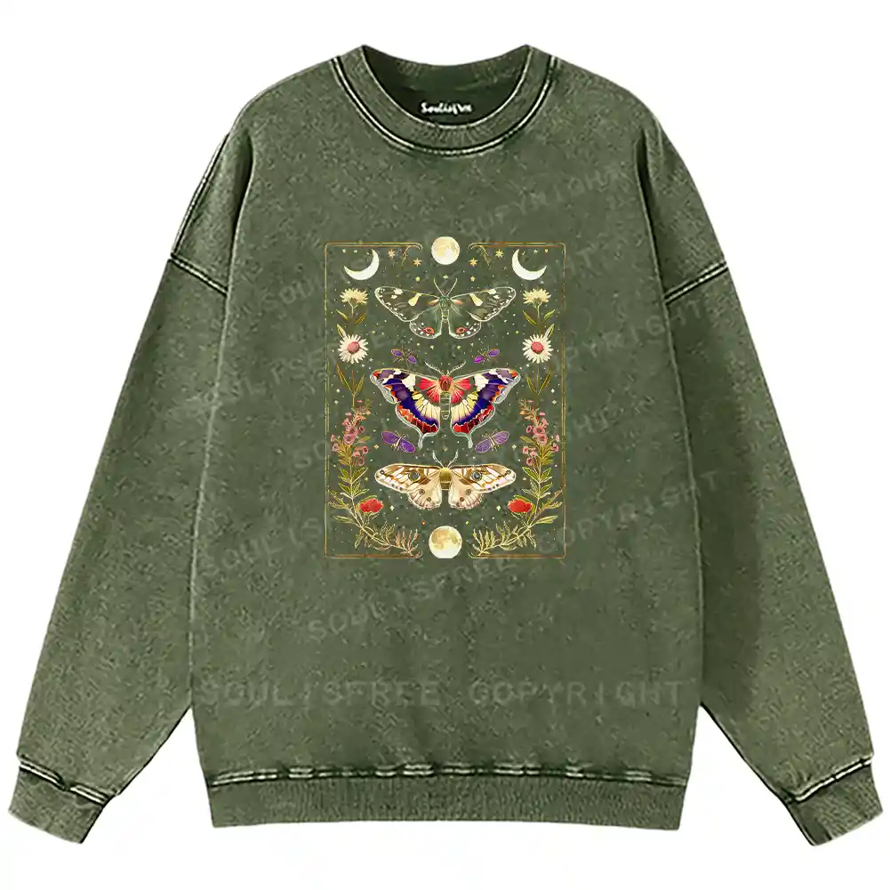 Nocturnal Wings Washed Sweatshirts