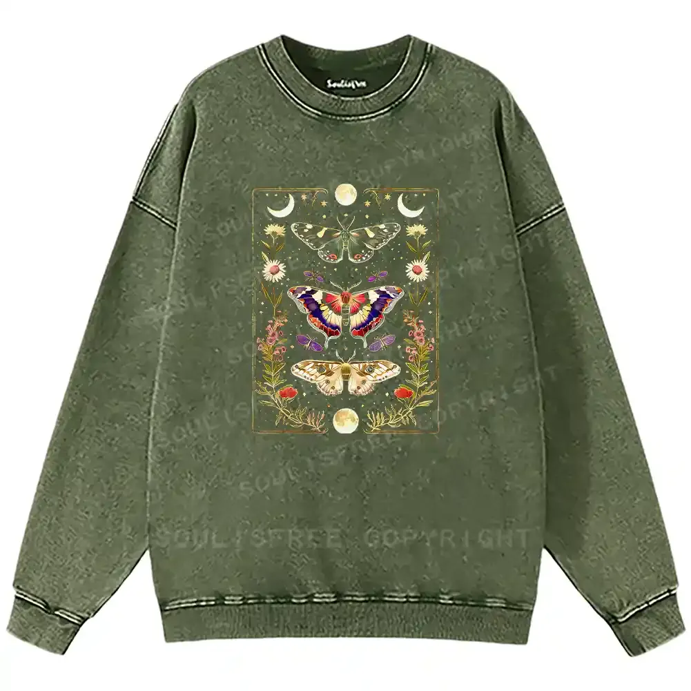 Nocturnal Wings Washed Sweatshirts