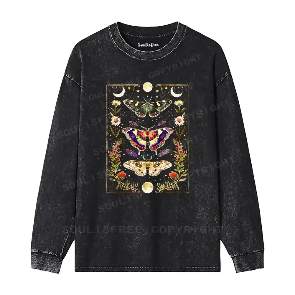 Nocturnal Wings Washed Long Sleeve Shirt