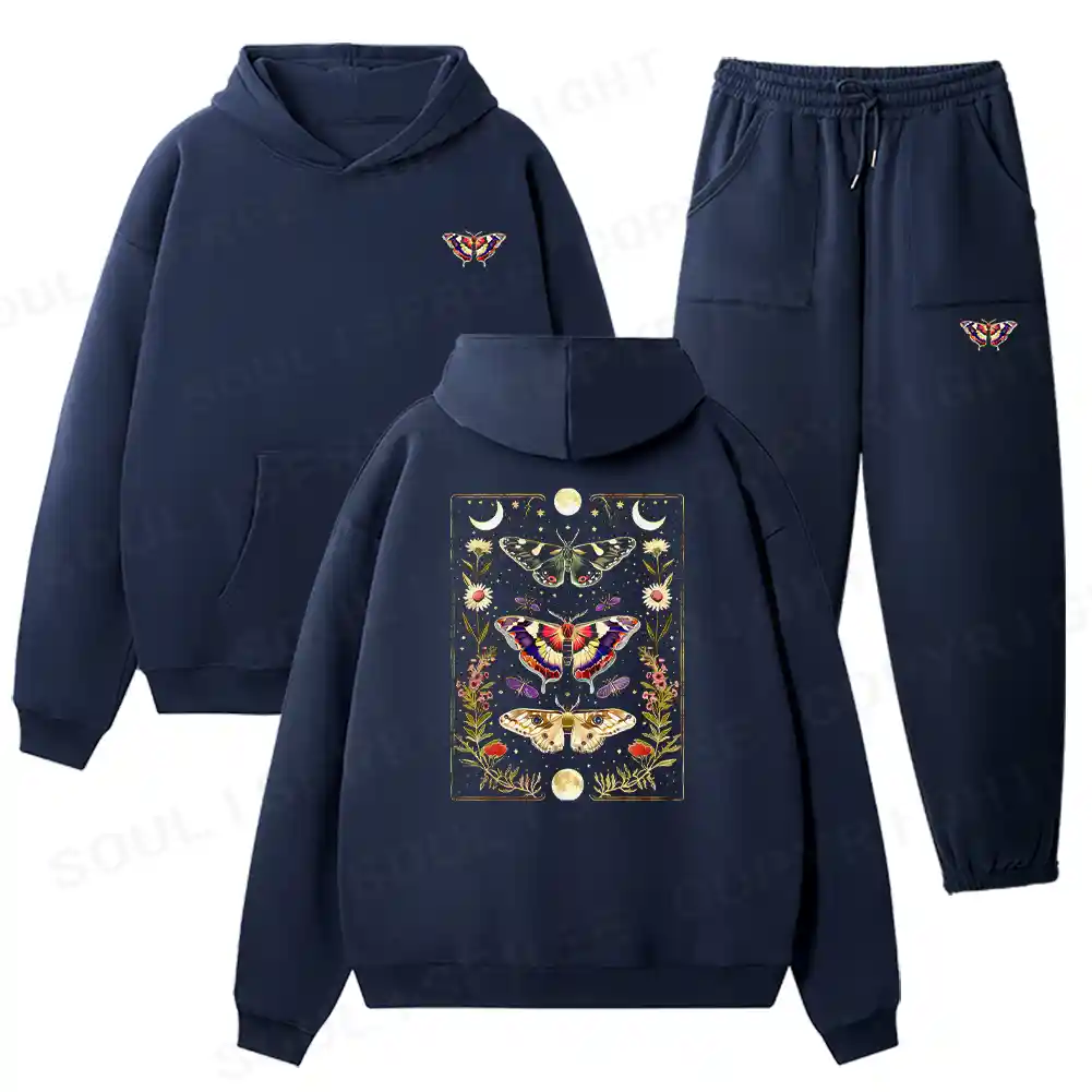 Nocturnal Wings Fleece Hoodie Set