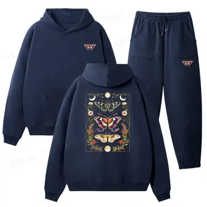 Nocturnal Wings Fleece Hoodie Set