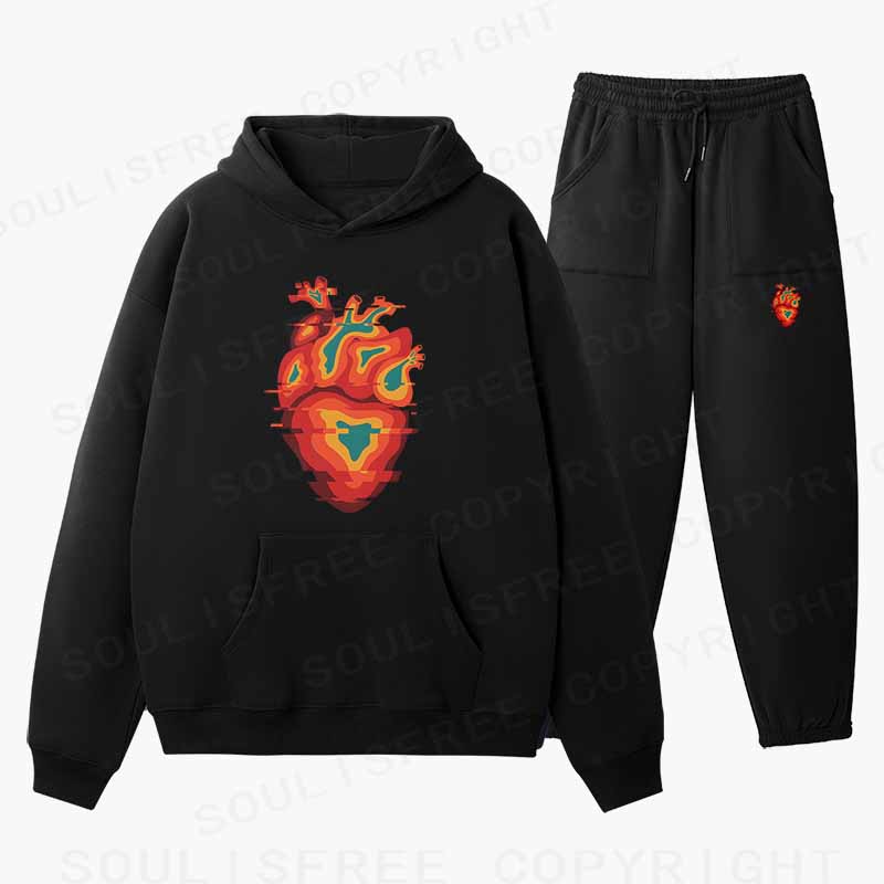 Soulisfree The Crystallization of the Soul Cotton Fleece Hoodie Set