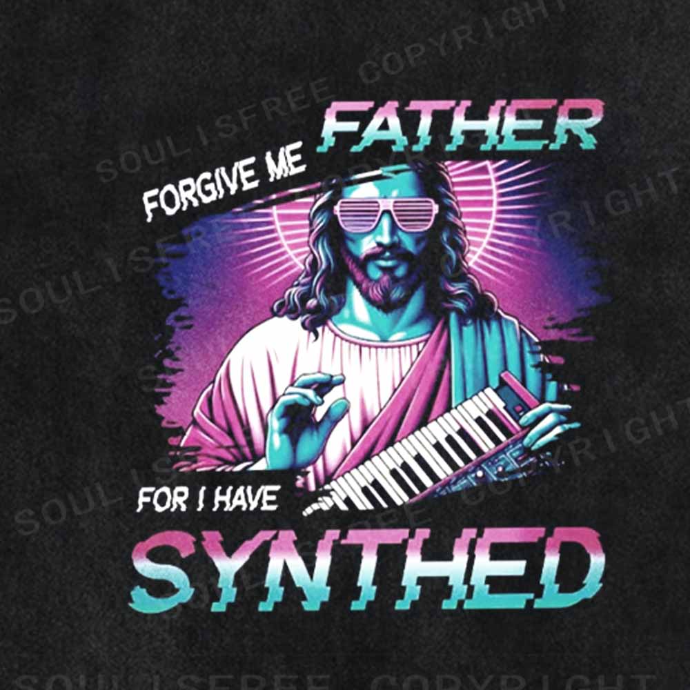 Soulisfree Vaporwave Synthesizer Jesus Washed Tee