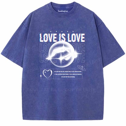 Soulisfree  LOVE IS LOVE Washed Tee