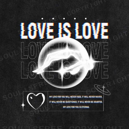 Soulisfree  LOVE IS LOVE Washed Tee