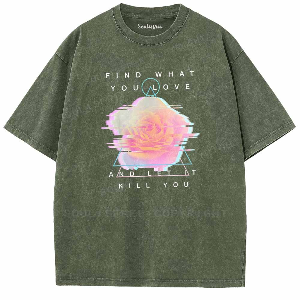 Soulisfree Glitch Bloom & Obsessed Love Washed Tee
