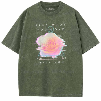 Soulisfree Glitch Bloom & Obsessed Love Washed Tee