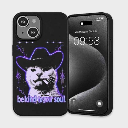 Soulisfree Cowboy Cat Matte Phone Case