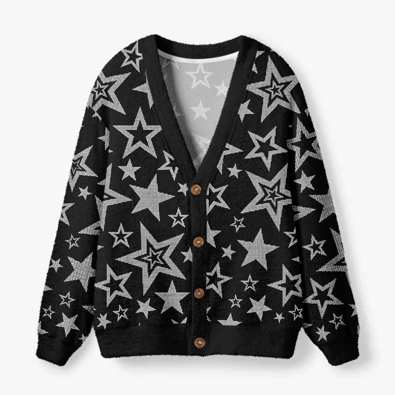 Soulisfree A Universe Within The Stars Fuzzy Cardigan Sweater