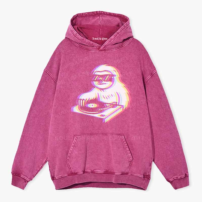 Soulisfree  Slow Tempo, Good Vibes Washed Hoodie