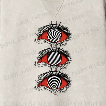 Psychedelic Eye Fit Washed Sweatshirt