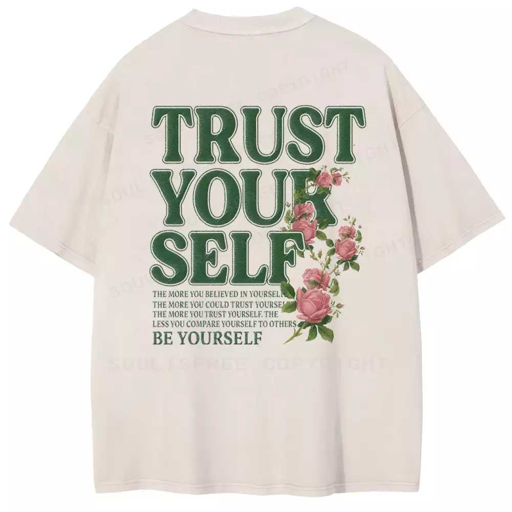 TRUST YOURSELF Washed T-shirt