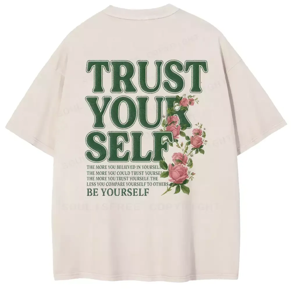 TRUST YOURSELF Washed T-shirt
