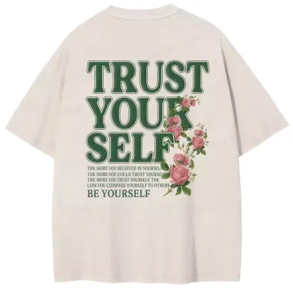 TRUST YOURSELF Washed T-shirt