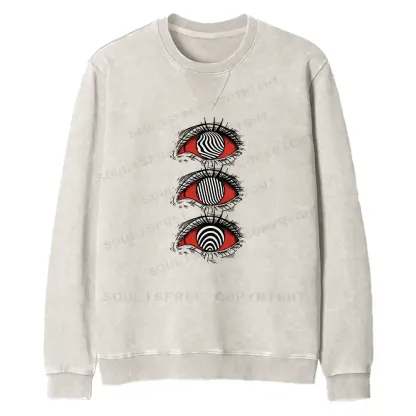 Psychedelic Eye Fit Washed Sweatshirt