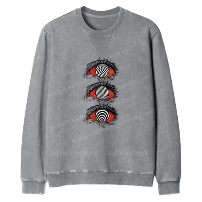 Psychedelic Eye Fit Washed Sweatshirt