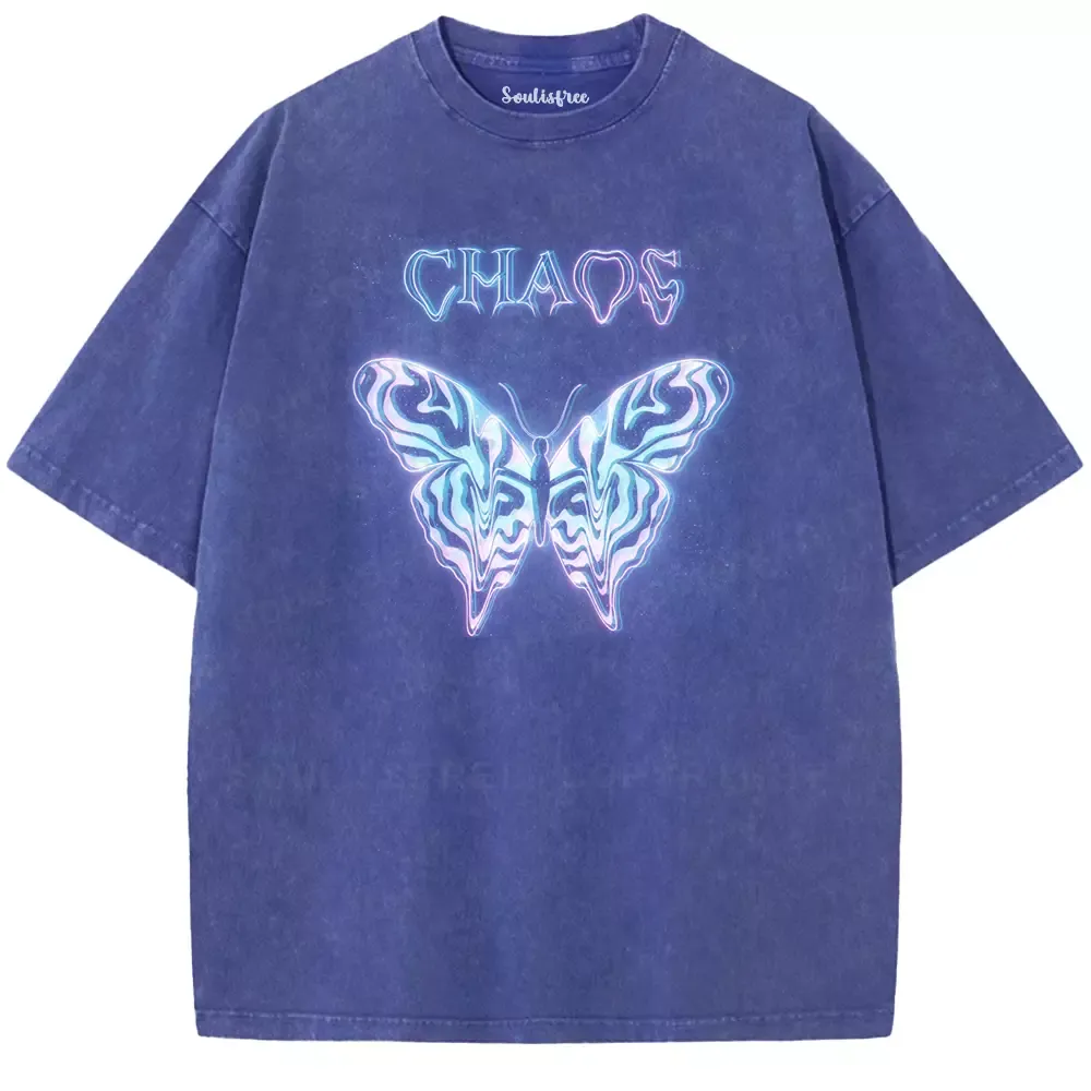 Soulisfree Beautiful Catastrophe Flutter Washed Tee
