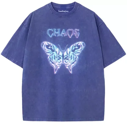 Soulisfree Beautiful Catastrophe Flutter Washed Tee