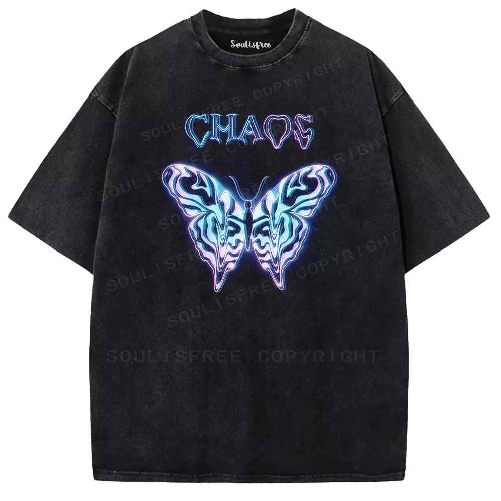 Soulisfree Beautiful Catastrophe Flutter Washed Tee