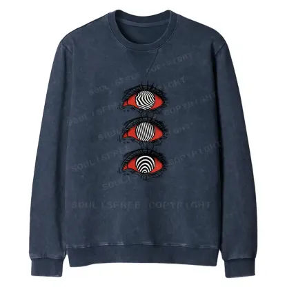 Psychedelic Eye Fit Washed Sweatshirt