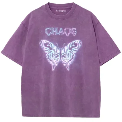 Soulisfree Beautiful Catastrophe Flutter Washed Tee