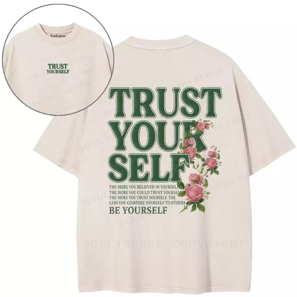 TRUST YOURSELF Washed T-shirt