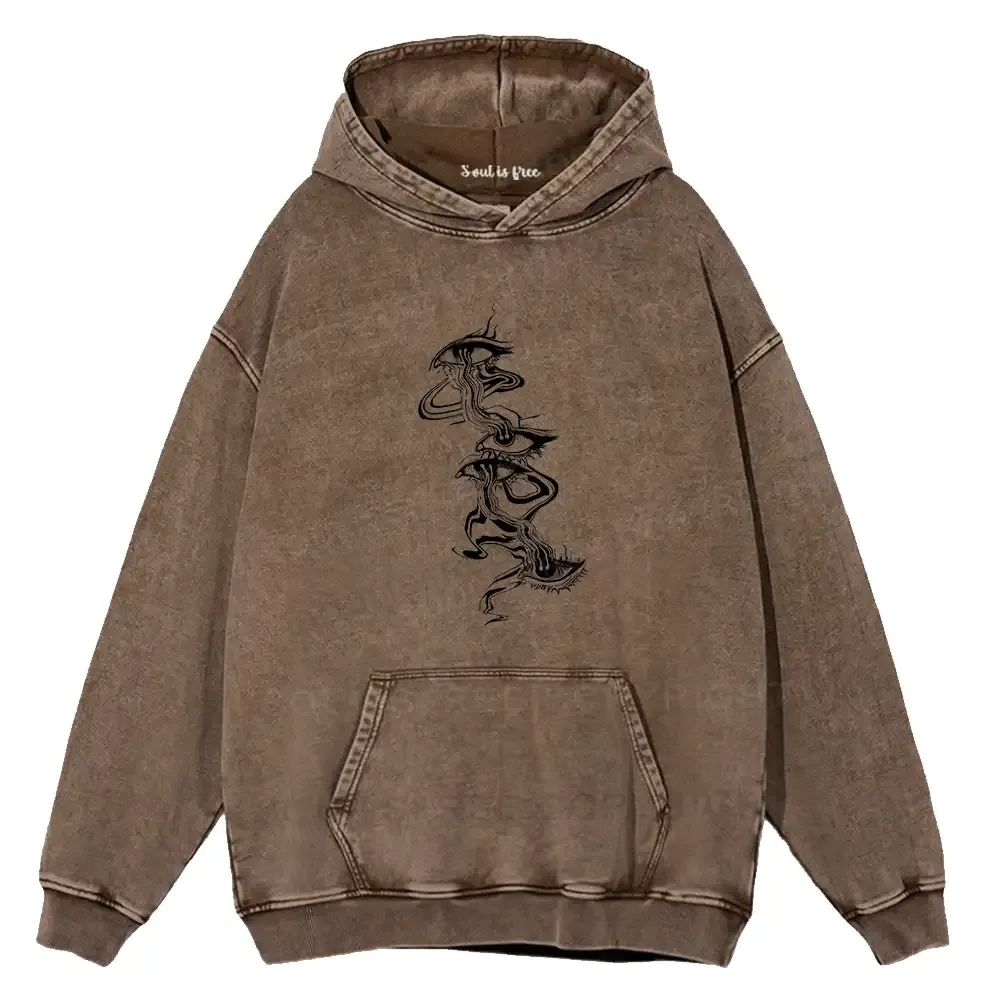 Psychedelic Eyes Washed Hoodie