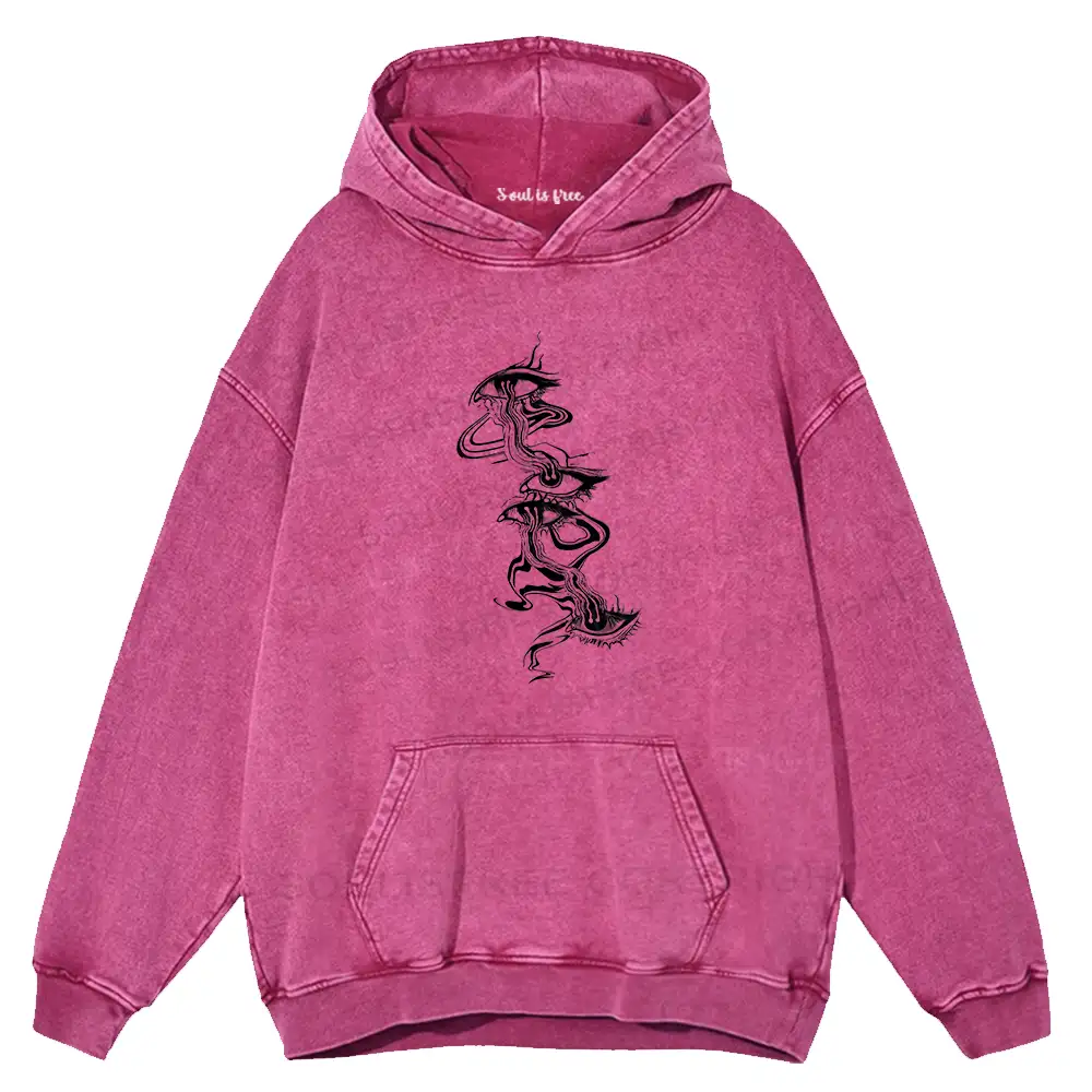 Psychedelic Eyes Washed Hoodie