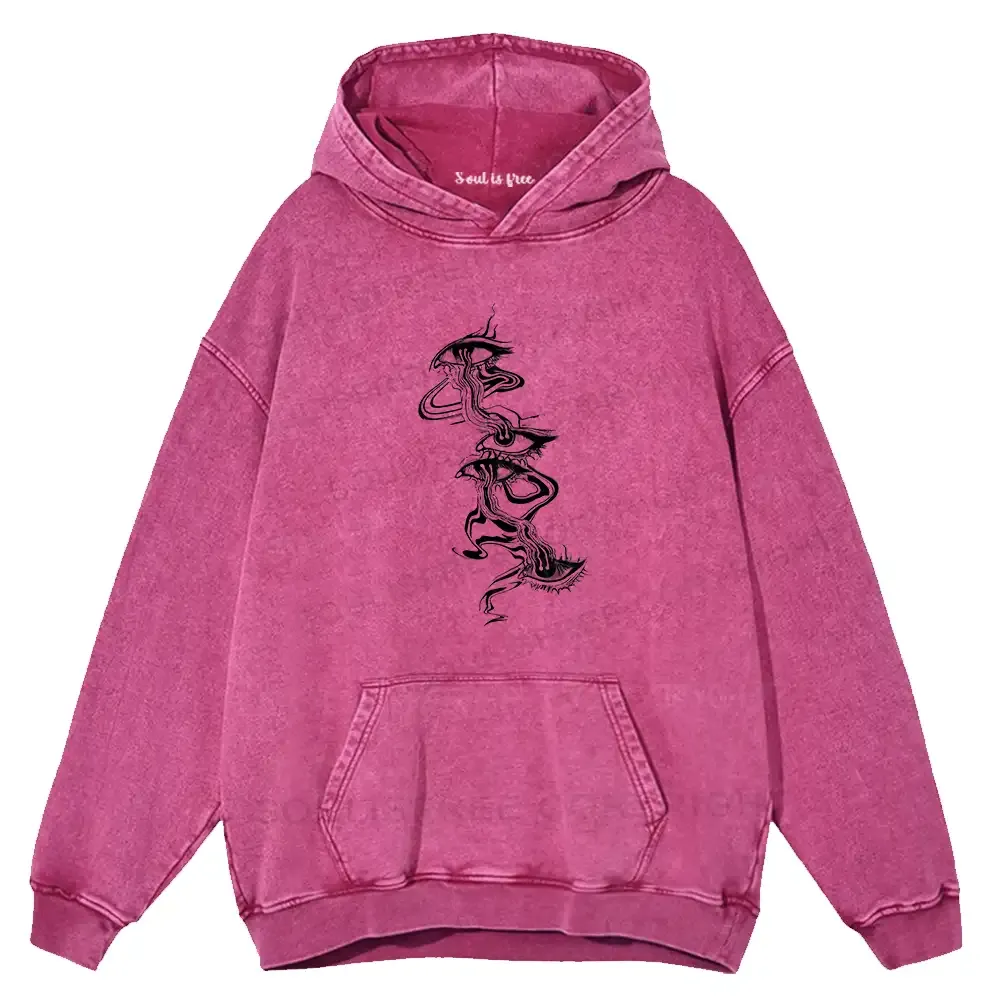Psychedelic Eyes Washed Hoodie