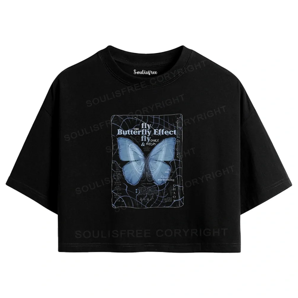 Designed Butterfly Effect Crop Top