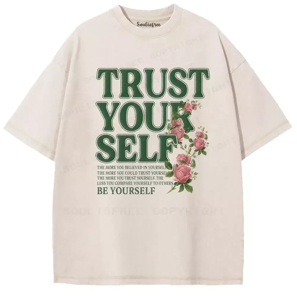 TRUST YOURSELF Washed T-shirt