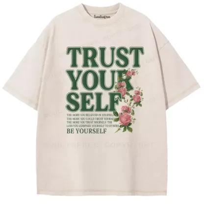 TRUST YOURSELF Washed T-shirt